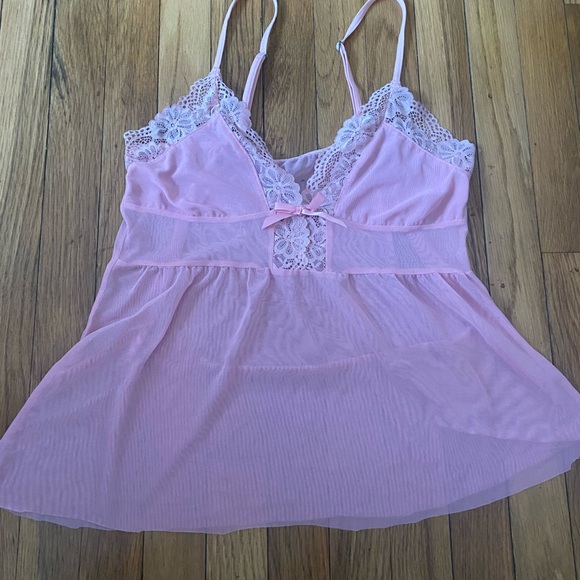 Baby Pink Sheer Slip Top - Picture 4 of 7